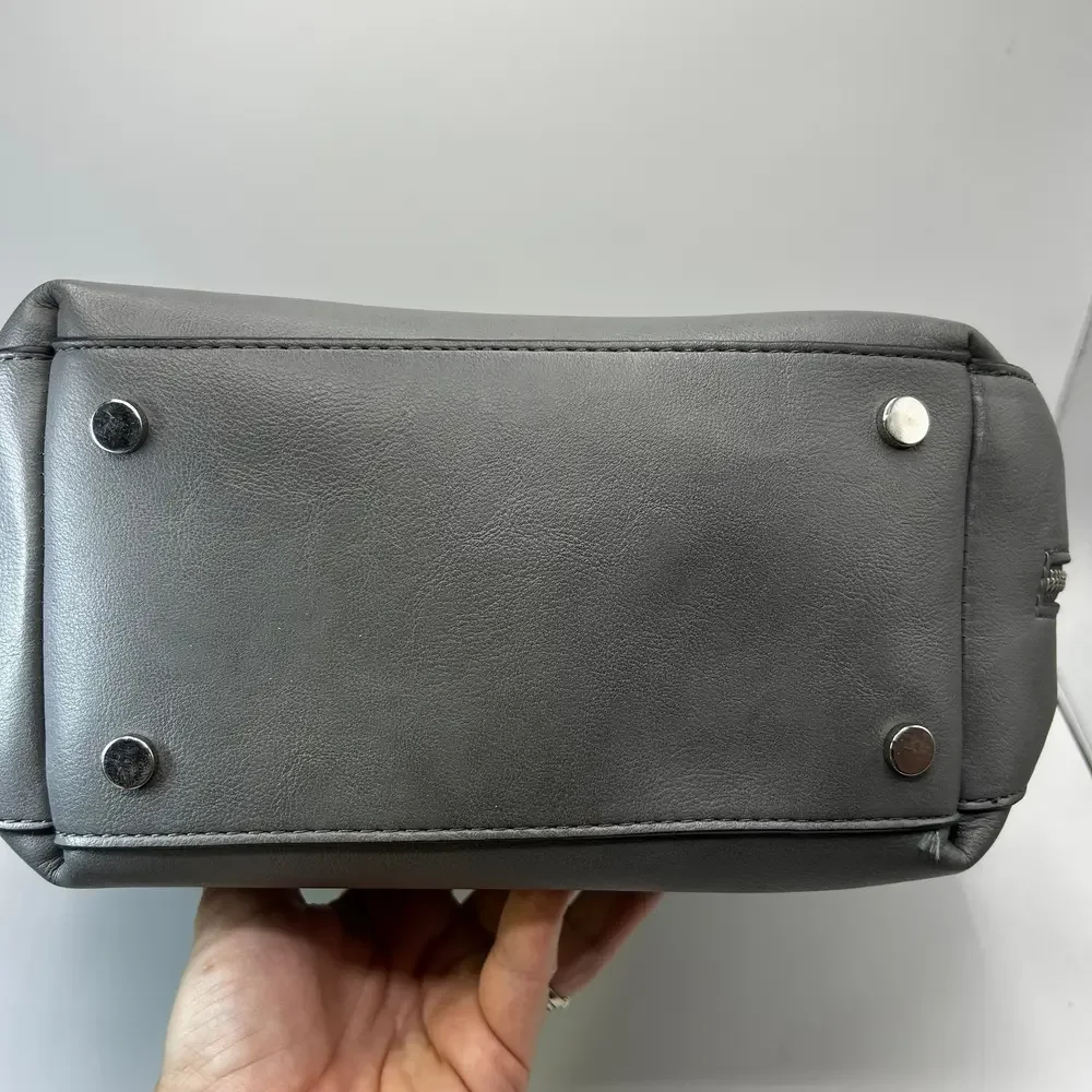 Alfani Gray Faux Leather Hobo Shoulder Bag - Picture 6 of 10